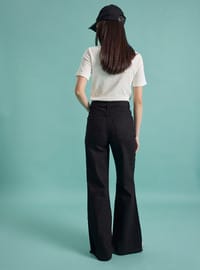 Esnek Kumaşlı Basic Denim Pantolon - Siyah - Benin
