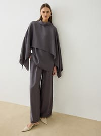 Asimetrik Kesim Tunik & Pantolon Takım