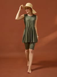 Tesettür Mayo Tunik Kloş Haki