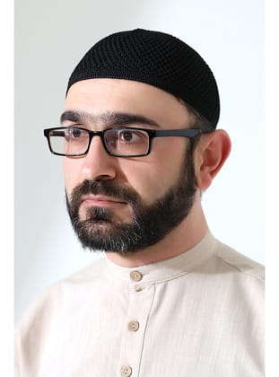 Çelik Örme Namaz Takkesi Siyah