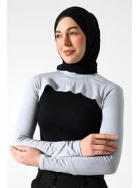 Balıkçı Yaka Boyunluklu Kolluk Gri