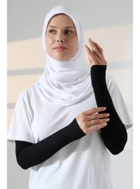Penye Tesettür Kolluk Siyah