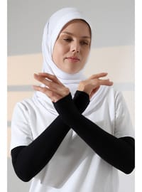 Penye Tesettür Kolluk Siyah