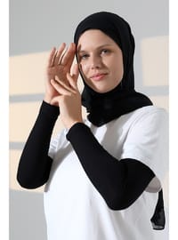Dikişsiz Tesettür Kolluk - Siyah