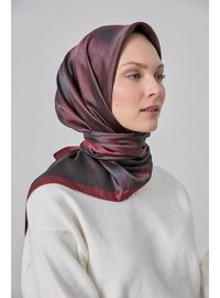 Shiny Işıltı Eşarp Kırmızı Etnik Desen 90 90