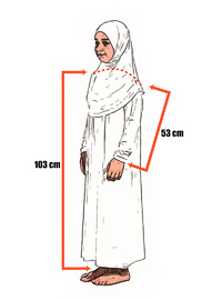 Kız Çocuk Tek Parça Namaz Elbisesi 9-11 Yaş Mor