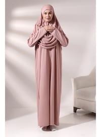 Gül Kurusu Namaz Elbisesi İbadet Seti