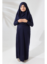Çocuk Namaz Elbisesi Pratik Lacivert