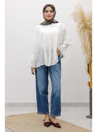 Mom Jean Kot Pantolon Mavi