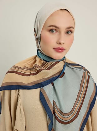 Çerçeve Desenli Soft Eşarp - Tuva