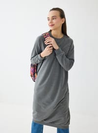 Bisiklet Yaka Uzun Sweatshirt Antrasit Benin