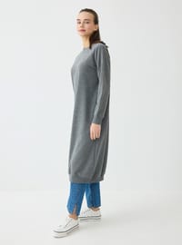 Bisiklet Yaka Uzun Sweatshirt Antrasit Benin