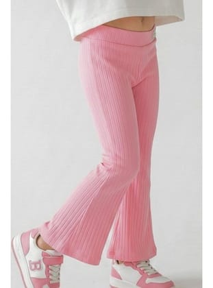 Breeze Kız Çocuk Tayt Bel Kısmı Arma Aksesuar Detaylı 3-7 Yaş, Pembe