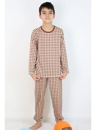 Breeze Erkek Çocuk Pijama Takımı Ekose Desenli 9-12 Yaş, Karışık Renk