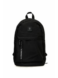 Lumberjack Oliver Siyah Unisex Sırt Çantası Okul Çantası Laptop Bölmeli