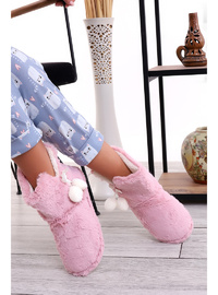 Peluş Ev Botu Kışlık Pembe