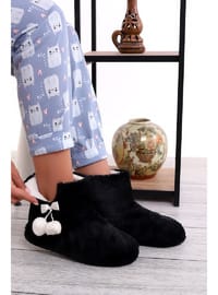 Peluş Ev Botu Kışlık Siyah