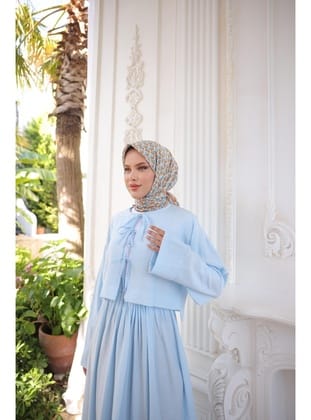 Çilek Kumaş Önü Bağlamalı Kimono Etekli Takım 