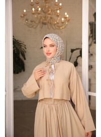 Kimono Üst Etek Takım Bitter Çikolata