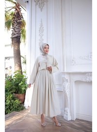 Taş Rengi Kimono Etek Takım