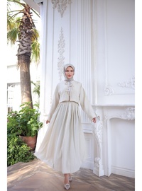Taş Rengi Kimono Etek Takım