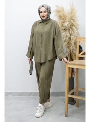 Oversize İkili Takım TSD260190 Haki
