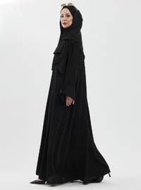 Zalina Şal Abaya Takım Siyah