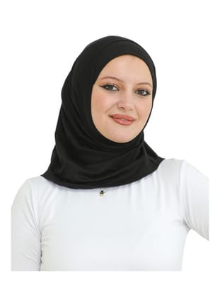Pratik Hijab Bone Şal Black