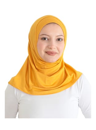 Pratik Hijab Bone Şal Sarı