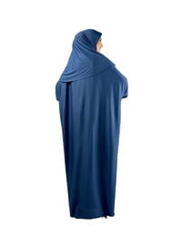 Namaz Elbisesi Seccade ve Tesbih Seti İndigo