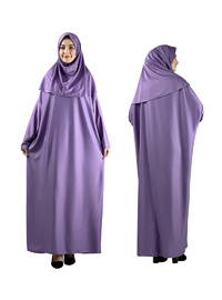 Namaz Elbisesi Seccade ve Tesbih Seti Lila