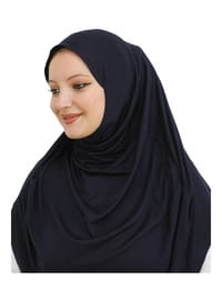 Pratik Penye Uzun Hazır Türban Lacivert