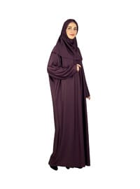 Tesettür Namaz Elbisesi Seti Vişne
