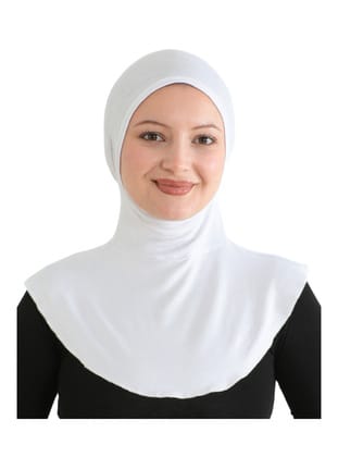 Pratik Hijab Spor Bone Beyaz