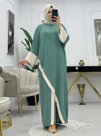 Büyük Beden Asimetrik Pantolon Takım - Mint Yeşili