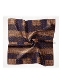 Tencel Monare Eşarp Osmanlı Desen Lacivert 90X90