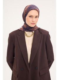 Tencel Monare Eşarp Osmanlı Desen Lacivert 90X90