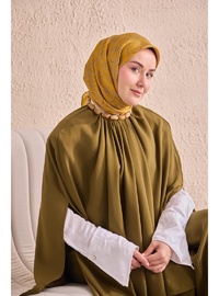 Twill İpek Eşarp Line Sarı