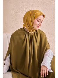 Twill İpek Eşarp Line Sarı