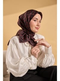 Twill İpek Eşarp Zincir Siyah