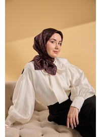 Twill İpek Eşarp Zincir Siyah