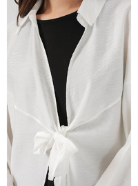 Kadın Salaş Bağcıklı Kimono 5981 Beyaz