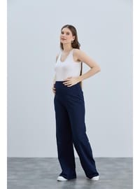 Hamile Bol Paça Pantolon Lacivert