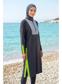 Tam Kapalı Tesettür Mayo M2527 Füme