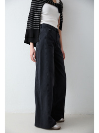 Bol Paça Denim Pantolon 32 8003 SİYAH