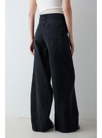 Bol Paça Denim Pantolon 32 8003 SİYAH