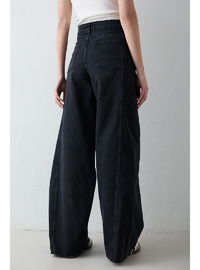 Bol Paça Denim Pantolon 32 8003 SİYAH