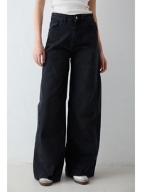 Bol Paça Denim Pantolon 32 8003 SİYAH