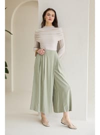 Bol Paça Pantolon 32 Çağla Yeşili