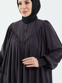 Lemra İpek Ferace Füme 9056 Füme